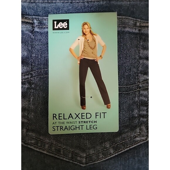 Lee Women's Relaxed Fit All Cotton Straight Leg Jeans Denim Stone Size 12Med New - Picture 3 of 6